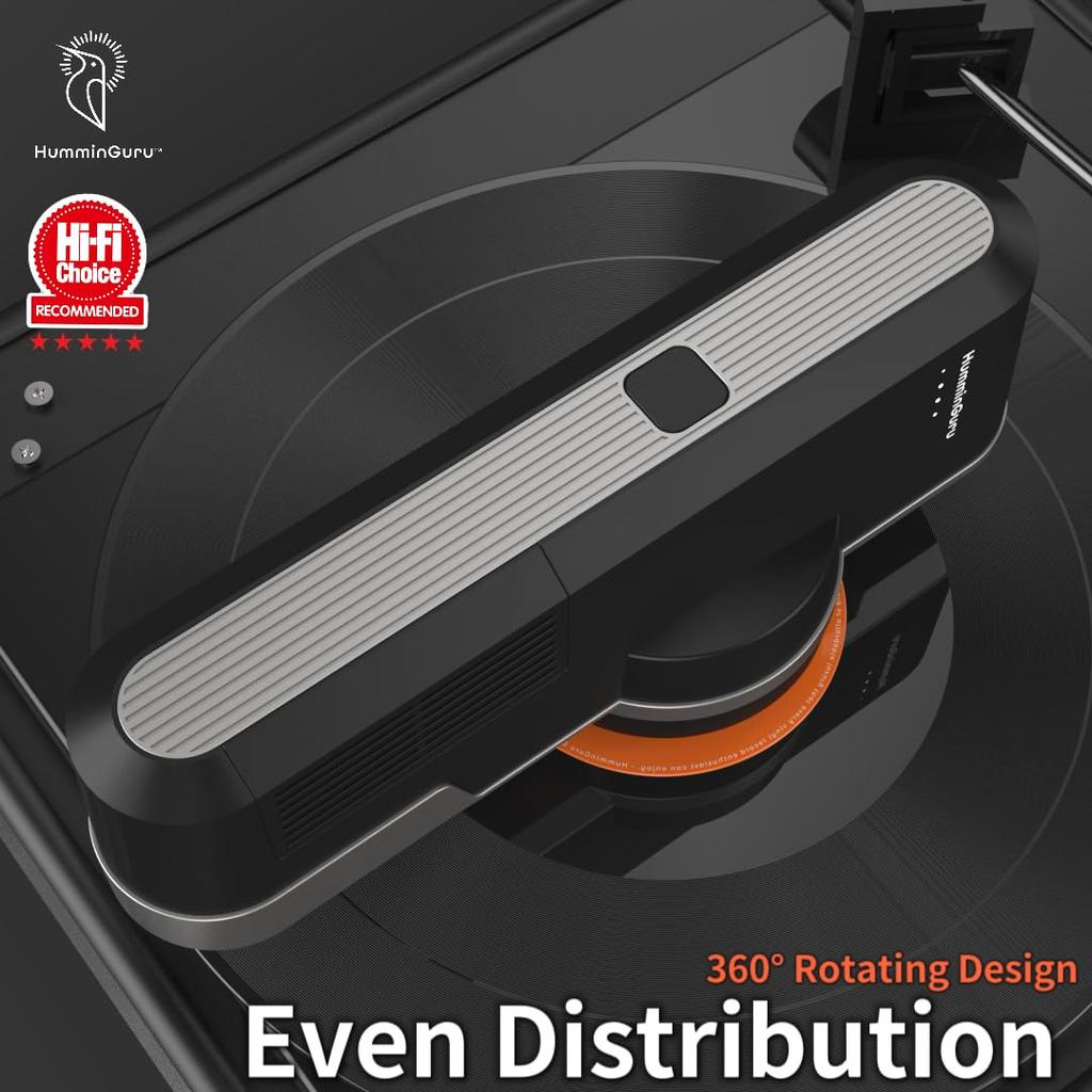 HumminGuru Orbit Static Remover for Vinyl Vinyl Record Cleaner Uniformly Removes Rotating Ionizer for Turntable Record Player Accessory Cleaning Kit