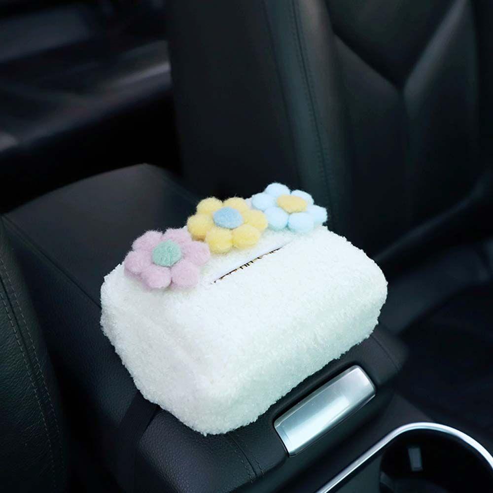 Styling Accessories Plush Car Seat Napkin Holder Paper Napkin Case Car Paper Boxes Car Tissue Box