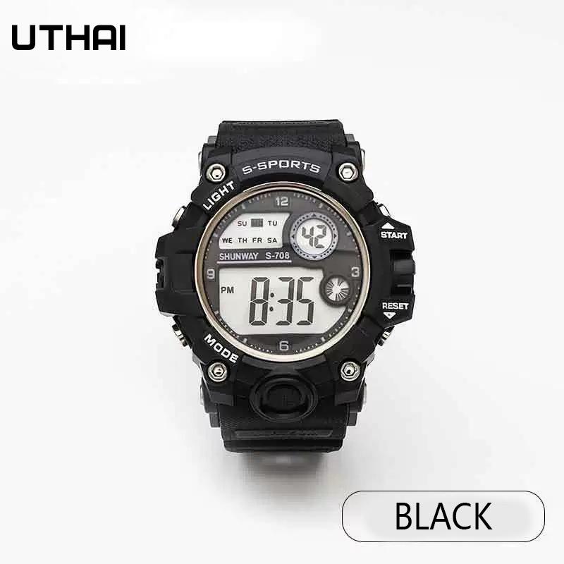UTHAI CE133 New Children's Electronic Watch ins Jelly Sports Watch for Boy Girl Waterproof Alarm Clock Multifunctional Watch