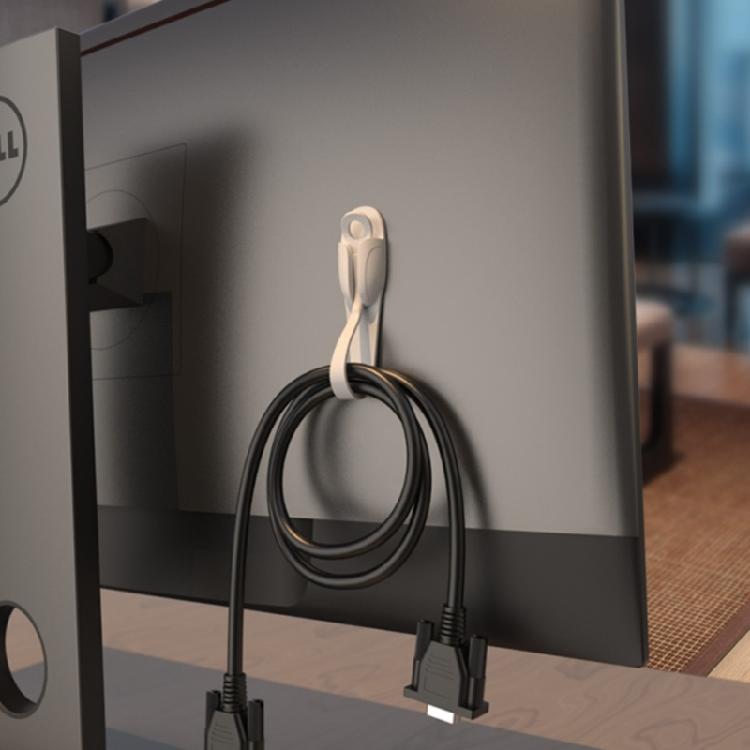 1Pair Cable Management Cord Organizers Clip Silicone Selfs Adhesive for Desktop USB Charging Cable Power Cord