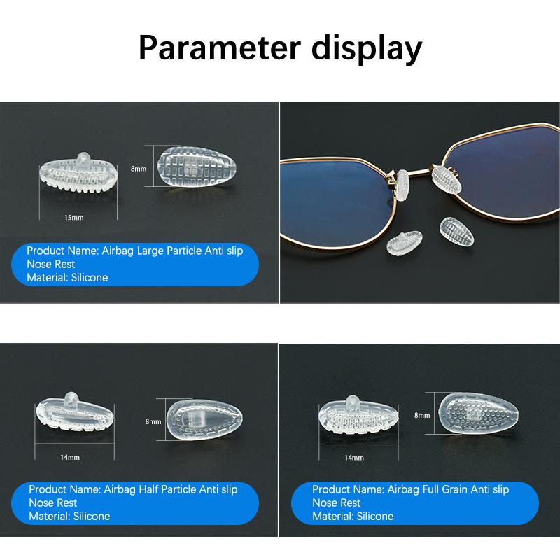 Силиконовые подушечки для очков с воздушным мешком и отверткой, мягкие овальные очки, противоскользящие подушечки для носа, винт, сменные инструменты для ремонта