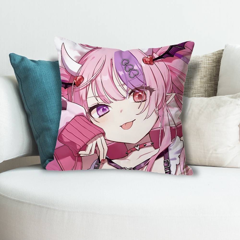 Милые чехлы для подушек с изображением Vtuber Ironmouse для спальни, гостиной, дивана, домашнего декора, полиэстеровые наволочки на молнии