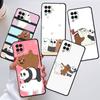 We Bare Bears Cute Case For Samsung Galaxy A50 A70 M52 A30 A20s A20e A10 A40 A10s M51 M31 M30s Black Phone Cover