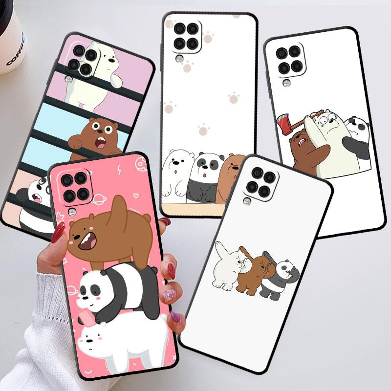 Милый чехол We Bare Bears для Samsung Galaxy A50 A70 M52 A30 A20s A20e A10 A40 A10s M51 M31 M30s, черный чехол для телефона