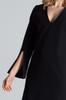 Elegant black mini dress with slits on the sleeves - Evening dress M550 size