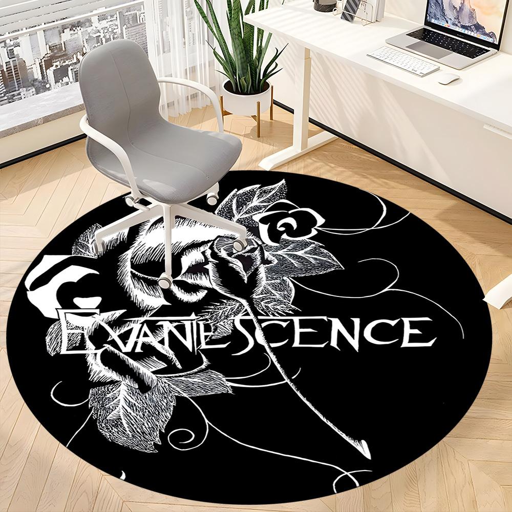 1PC Evanescence Roses Office Round Area Rug, Indoor Mat Suitable For Office, Under Office Chairs Bedroom Living Room Home Decor DT1212090