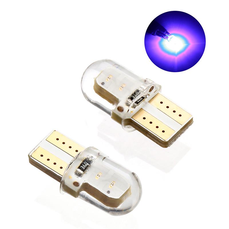 10Pcs T10 W5W Led Car Interior Colored Light Wedge Clearance Lamp Parking Bulb Silicone Marker Lamp