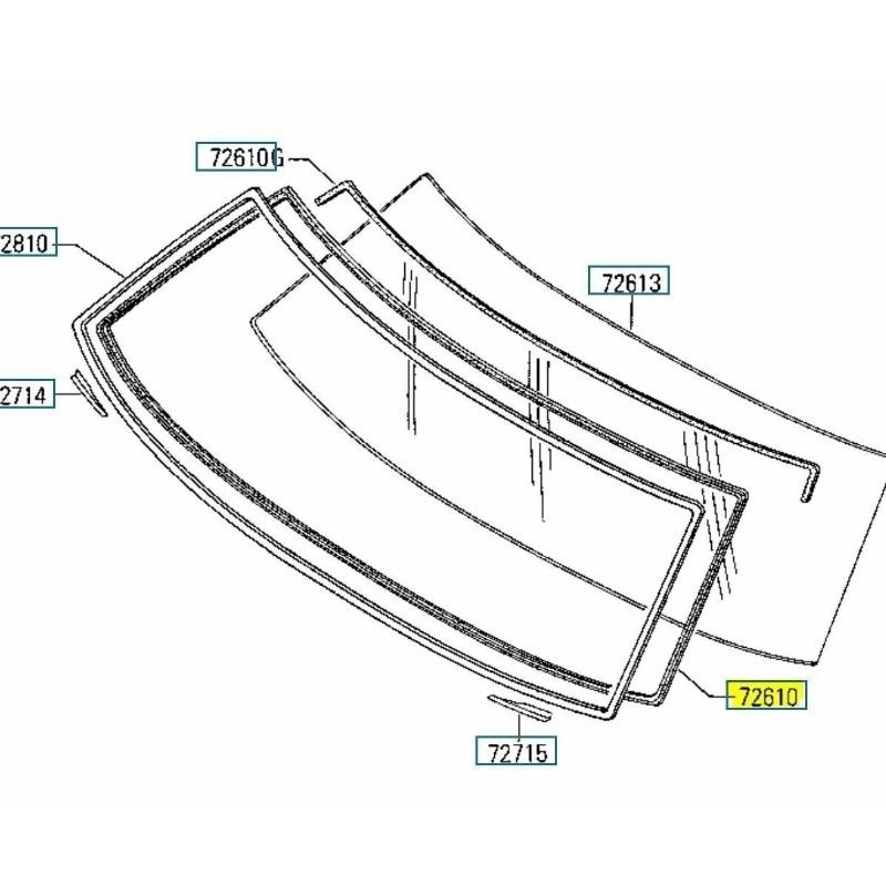Front Windshield Weatherstrip for Y60 7271006J25 72710-06J25 OEM for Nissan