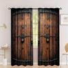 2 шт. Винтажные деревянные шторы с узором на дверь с карманом для штанги в современном художественном стиле для гостиной, спальни, кабинета, столовой