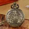 Retro Classic Cross Quartz Pocket Watch Men's and Women's Accessories Pocket Watch