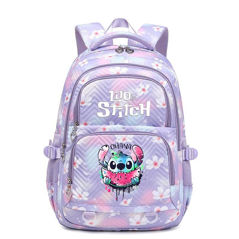 New Stitch Backpack for Girls Kids Elementary School Bag Large Capacity Korean Style Colorful Bookbag