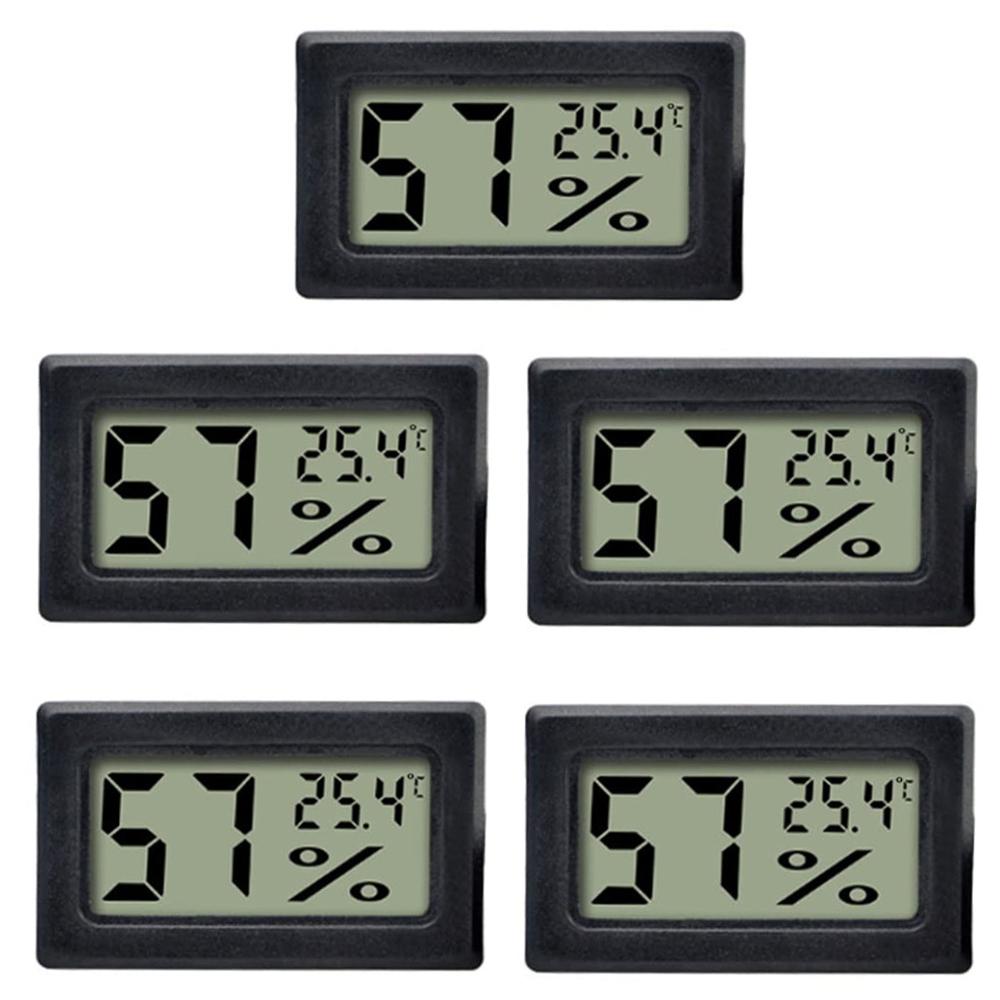 Mini Digital Hygrometer Thermometer Humidity Gauge Meter Monitor Celsius for Humidor Greenhouse Reptile