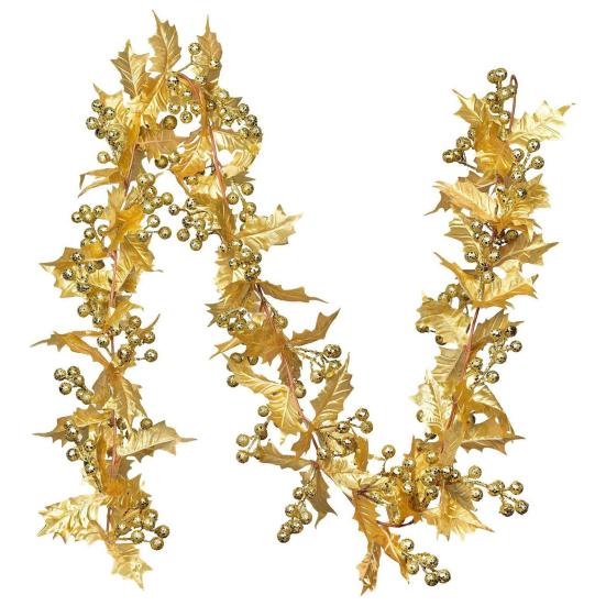 Рождественский блестящий лист-трость, праздничный имитационный дизайн, кулон, декоративный, экологически чистый, золотой, серебряный, декор из ротанга