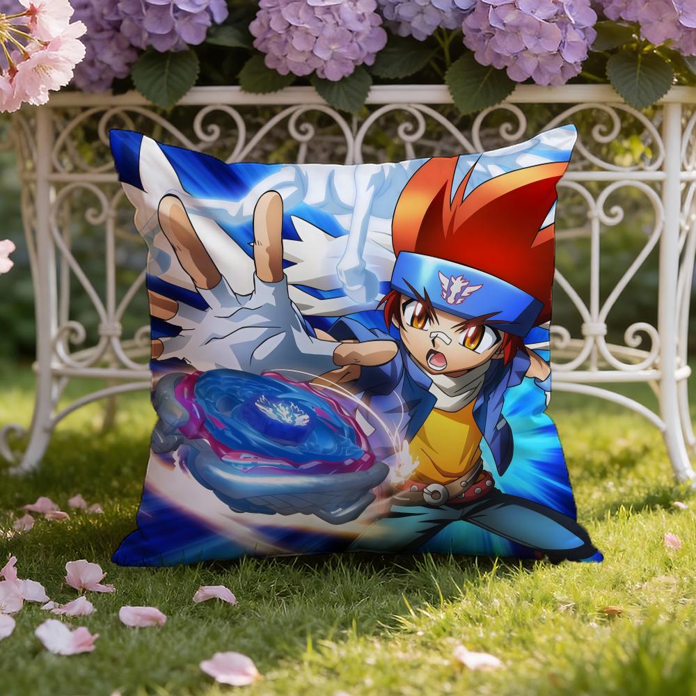 Anime B-Beyblade Cartoon Cushion Cover Home & Car Dual-Scene Pillow Cover: Reversible for Premium Comfort