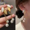 925 Silver Needle Korean Fashion Pearl Tassel Earrings For Women Jewelry Trending New Luxury Women's Zircon Pearl Earrings