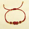 Cinnabar Pixiu Weaving Hand Rope Lucky Red String Bracelet For Women Men Jewelry Accessries