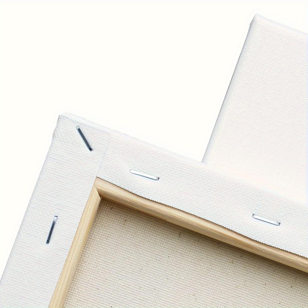 2 или 8 штук натянутых белых пустых холстов 10 x 10 дюймов, 100% хлопок, толщина 5/8 дюйма. Ультравыгодная упаковка для акриловых, масляных и других живописных материалов