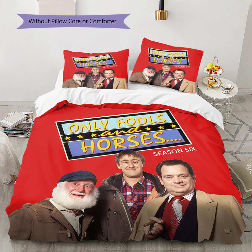 Only Fools and Horses Pattern Bedding Quilt Set Home Decoration Gift (1 * duvet cover + 2 * pillowcase without core)