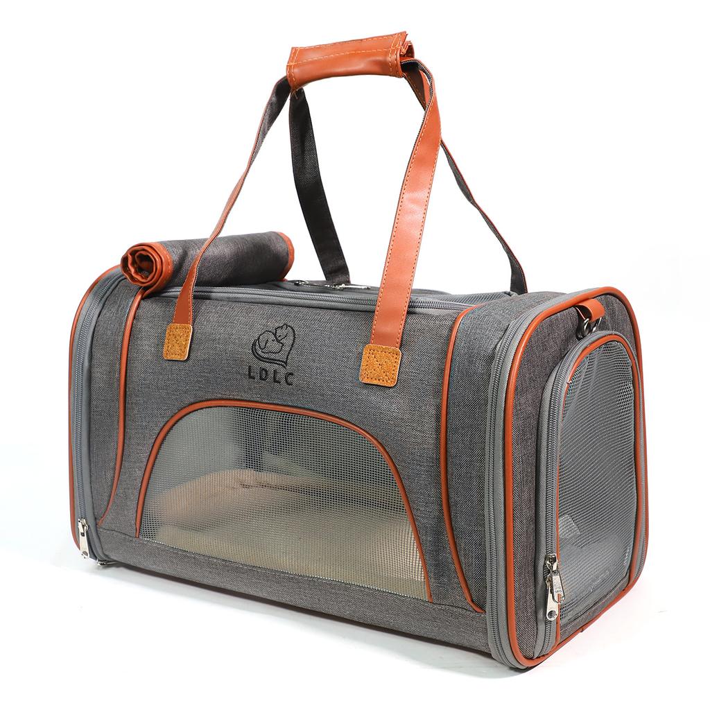 Pet bag aviation license to go out portable folding cat bag high-end travel car dog bag breathable messenger