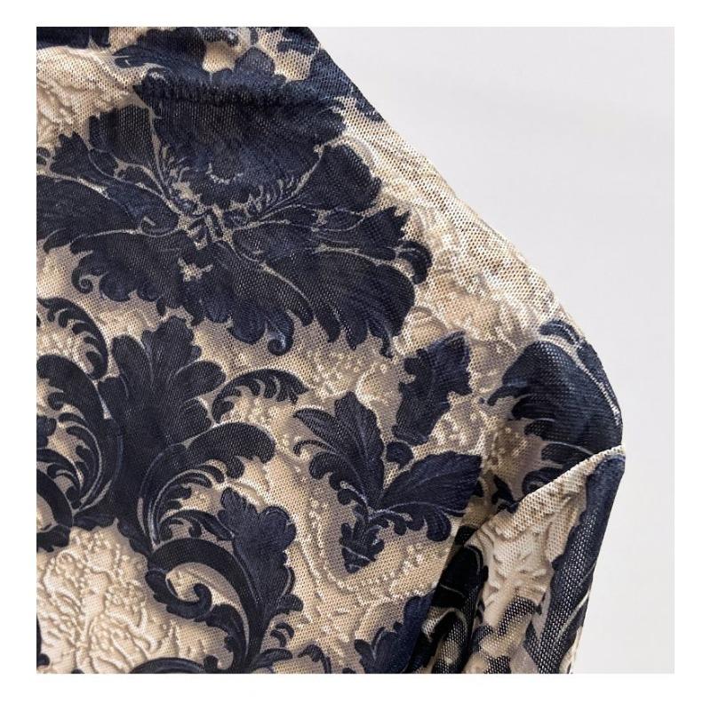 Благородный и Изысканный Трендовый и Модный Топ с Длинными Рукавами и Сеткой в качестве Базового Слоя