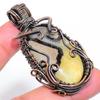 Septarian Stone Handmade Copper Wire Wrap Jewelry Pendant 2.36" C4V98