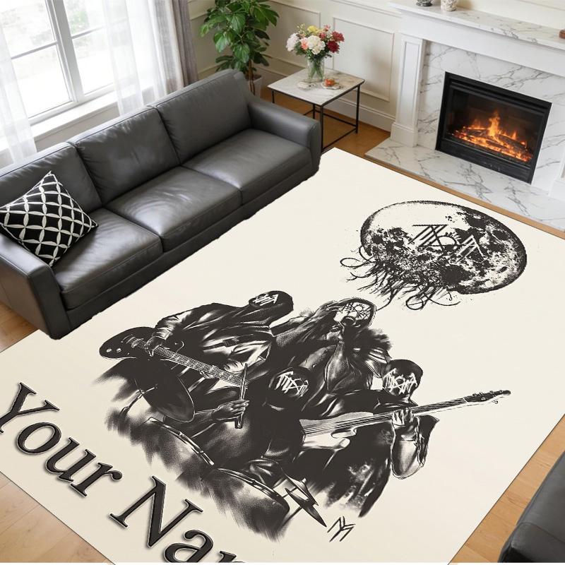 Crystal Velvet Rug Custom Name Text, Soft Non Slip Floor Mat Home DecorSleep Token