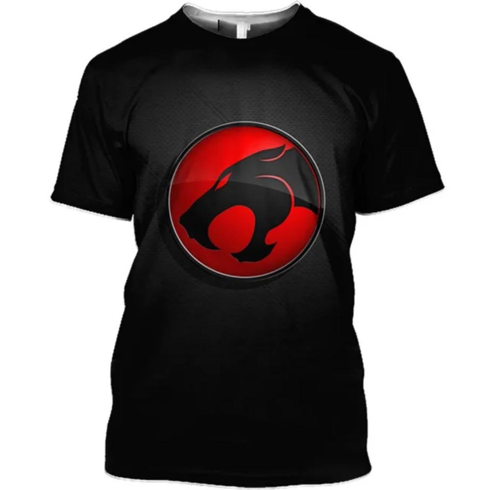 Летняя Аниме Футболка 2026 Thundercats 3D Печать Мужская Женская Модная Оверсайз Детская Мальчик Кавайные Футболки Топы Девочка Мужская Одежда