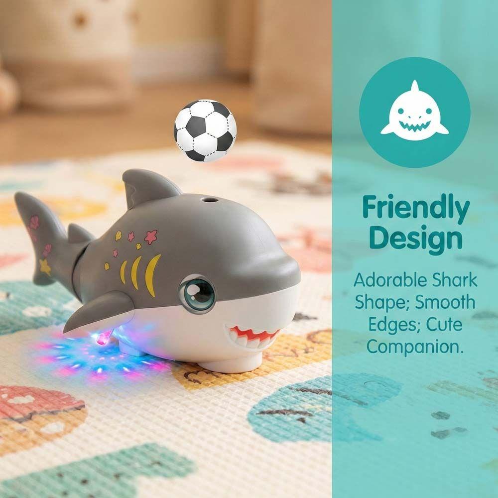 Mini Electric Swivel Shark Toy Portable Sensory Baby Toy Floating Ball Blowing Toy Children's Toys