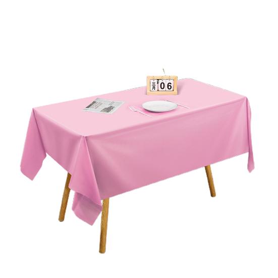 Одноразовая скатерть из полиэтилена, плотная прямоугольная скатерть, простая в использовании, однотонная