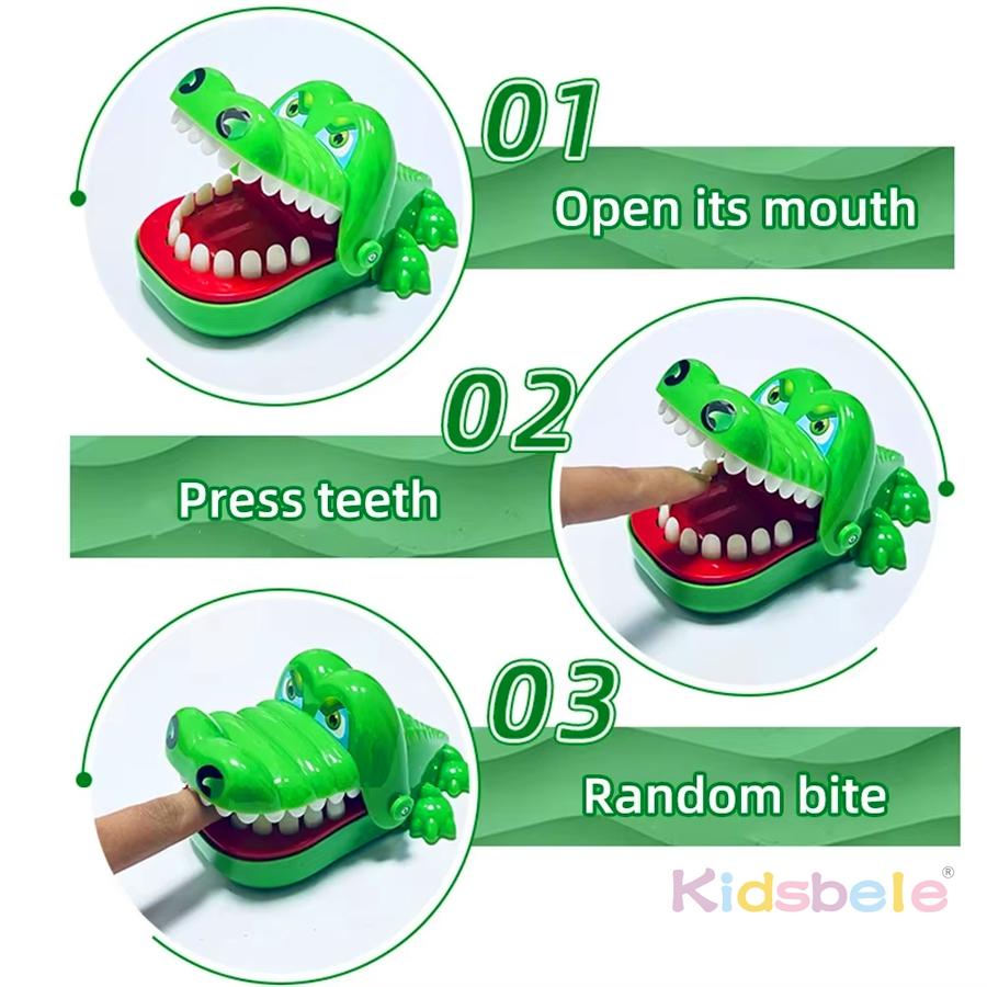 Забавная игра "Крокодил кусается", Игрушка-сюрприз с выпрыгивающими зубами, Интерактивная игра с неожиданной реакцией для детей и родителей