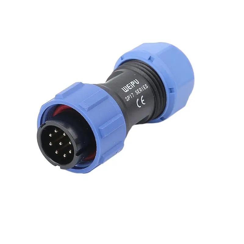 WEIPU SP17 Waterproof IP68 Connector 2 3 4 5 7 9 10 Pin Welding Cable Male Plug Female Socket Adapter Wire to Board Panel Mount