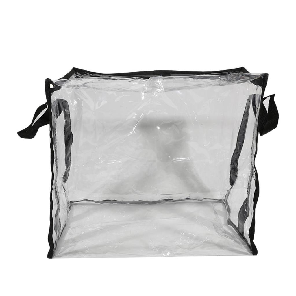 Multifunctional Toy Doll Storage Bag Household Large Capacity Portable Waterproof Book Sorting Organizer PVC Foldable Transparent Basket