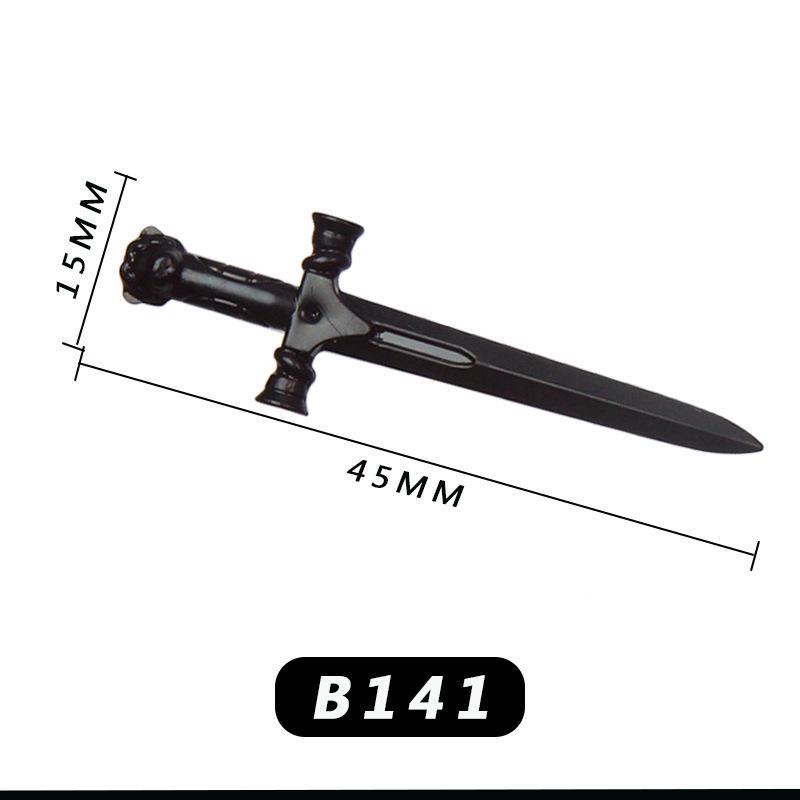 Минифигурка средневекового рыцаря: Фонтан, Рапира, Совместимый с кубиками LEGO