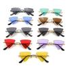 Triangular Small Hippie Sunglasses Metal Frame Uv400 Protection Sun Glasses For Women & Men Tinted Colorful Lens Punk Shades