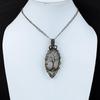 Tree Of Life Selenite Gemstone Pure Copper Wire Wrapped Handmade Pendant Jewelry