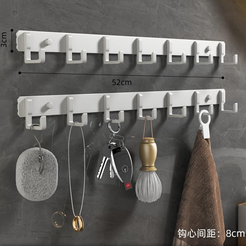 Черный серебристый крючок для халата для ванной комнаты, кухни, настенный, для хранения ключей, вешалка для пальто, держатель для полотенец, 3, 5, 7 крючков