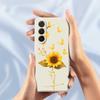 For Samsung Galaxy A36 5G Case Golden Butterfly Sunflower Pattern Printing Straight Edge TPU Phone Back Cover