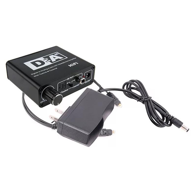 5.1 Channel Digital To Analog Audio Converter with Adjustable Optical Coaxial To 3.5mm Output