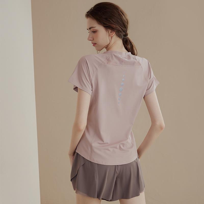 Женская быстросохнущая дышащая футболка для йоги Slim Fit 2024 года