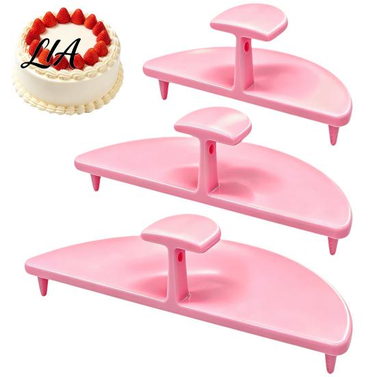 Cake Topper Holder 3PCS Curve Auxiliary Tools, Lightweight PLA Support Easy Storage Kitchen Tools Stakes, Decorating Ruffle Stencils for Baking
