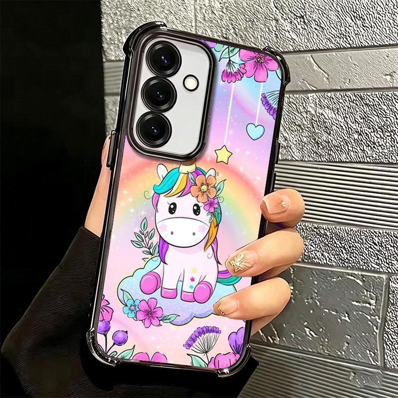 Pink Unicorn Rainbow Soft Phone Case For Samsung A17 A27 A07 A37 A57 A16 A56 A15 A55 A14 A54 A13 A53 A26 A36 A25 A35 A24 A34 A23