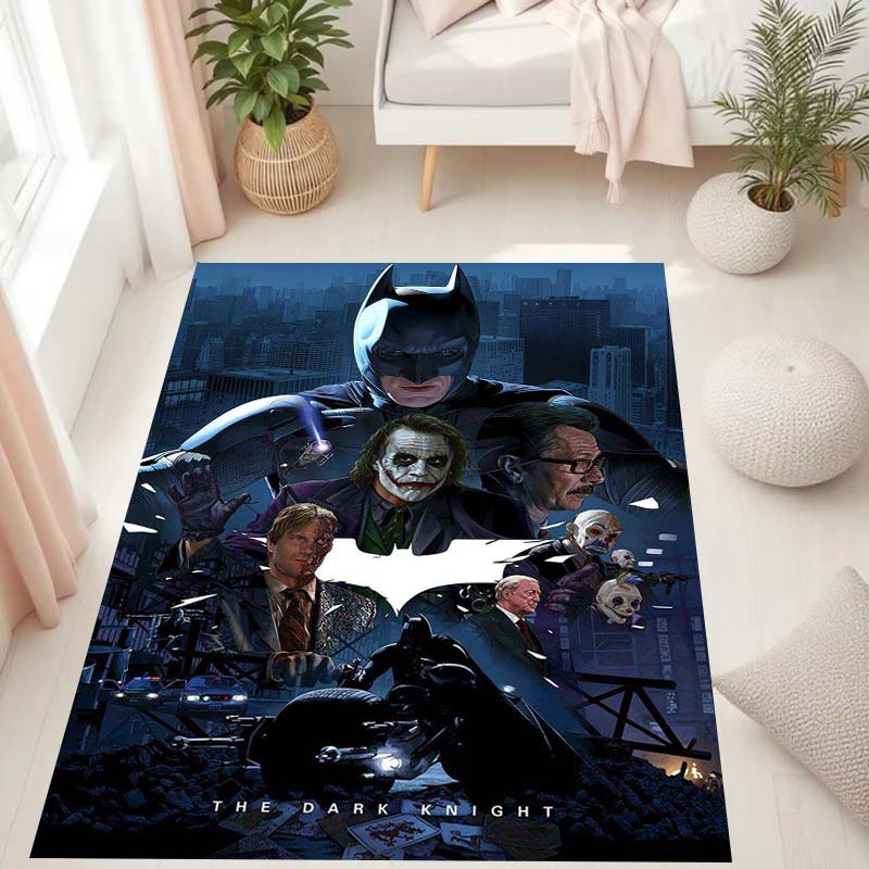 2026 New Batman Batmobile Background Non-Slip Rug, Rectangular Rug, Suitable for Living Room and Bedroom Decor