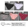 FINETOO 5Pcs/set Cotton Panties Women M-2XL Solid Color Letter Underwear Ladies Low Waist Briefs Plus Size Underpants Lingerie