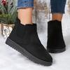 Women's Winter Ankle Boots with Plush Insulation, Snow Boots in Large Size, One Foot Shoes, Comfortable Women's Shoes