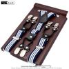 Unisex 2.5cm Six-Clip Elastic Business Suspenders