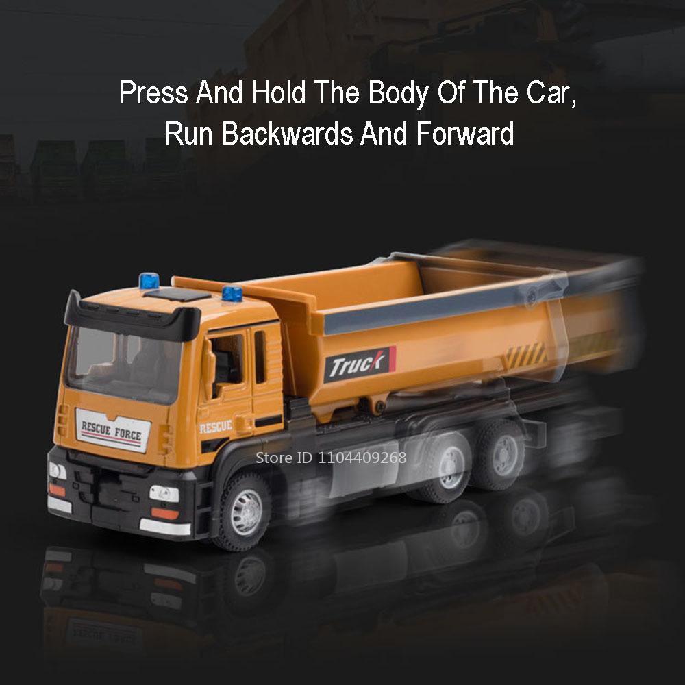 1:32 Dump Truck Military Missile Rocket Launcher Model Toy Car Sound Light Doors Opened Engineering Vehicle Models For Boys Gift