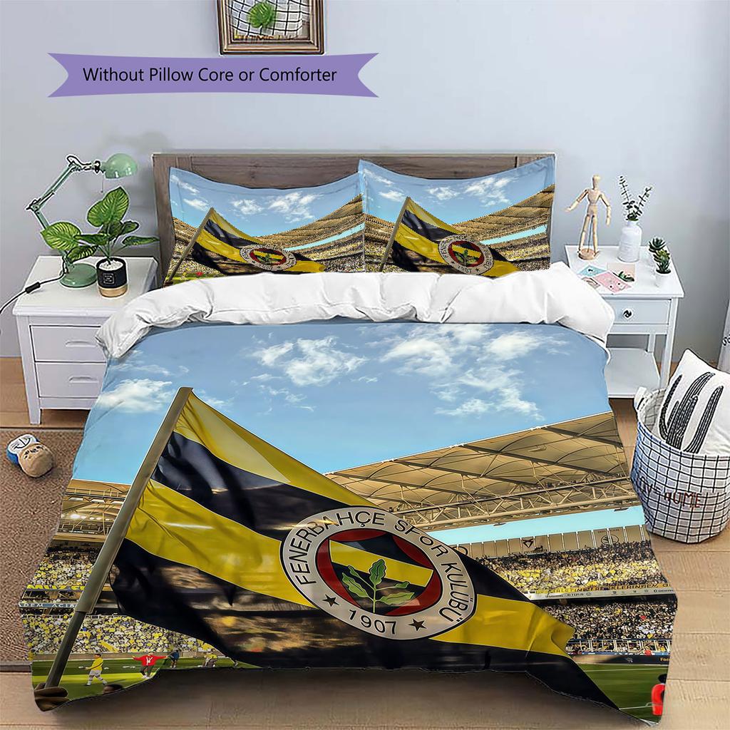 Fenerbahce Players Pattern Bedding Home Decoration Birthday Gift ( 1 duvet cover + 2 pillowcase, without core),fan merchandise.