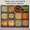 Контейнеры для хранения специй Yousheng в герметичной банке с разделительными отделениями, штабелируемая конструкция, удобный доступ, раздвижная крышка, коробка для хранения специй и закусок.