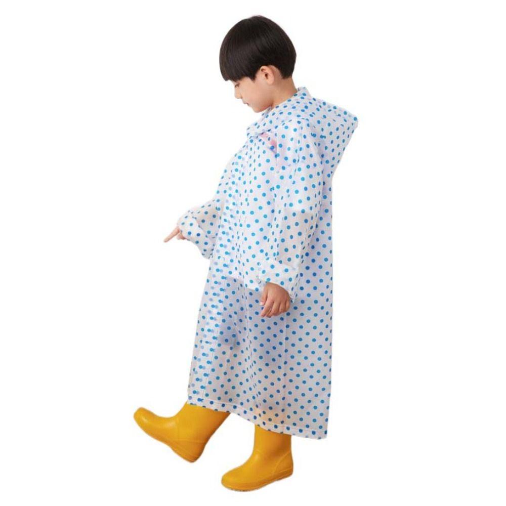 Дождевик детский с капюшоном прозрачный многоразовый плащ для мальчиков и девочек на пуговицах водонепроницаемый детский дождевик для студентов