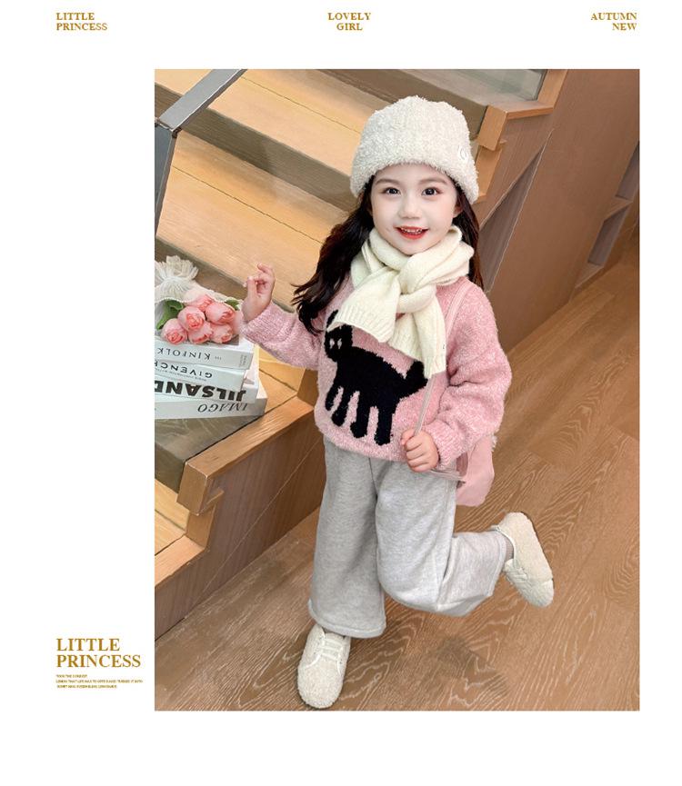 Бархатные зимние брюки широкого кроя для девочек в корейском стиле 2025